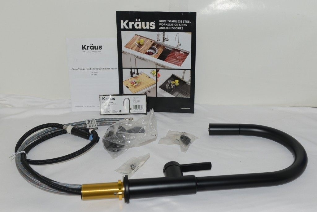 Kraus KPF2820MB Olly Single Handle Pull Down Kitchen Faucet Matte Black