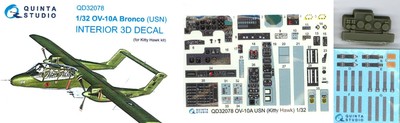 Quinta Studios 1/32 OV-10A BRONCO (USN) 3D DECAL COLORED INTERIOR SET Kitty Hawk