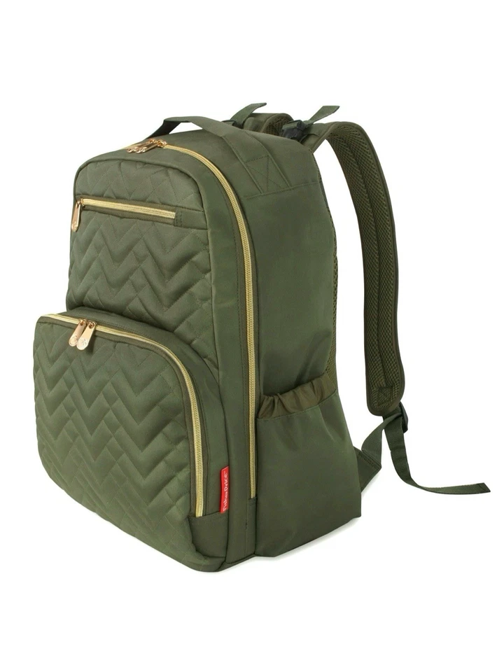 Mochila de pañales grande acolchada verde oliva Morgan FISHER-PRICE Foto 3 de 4