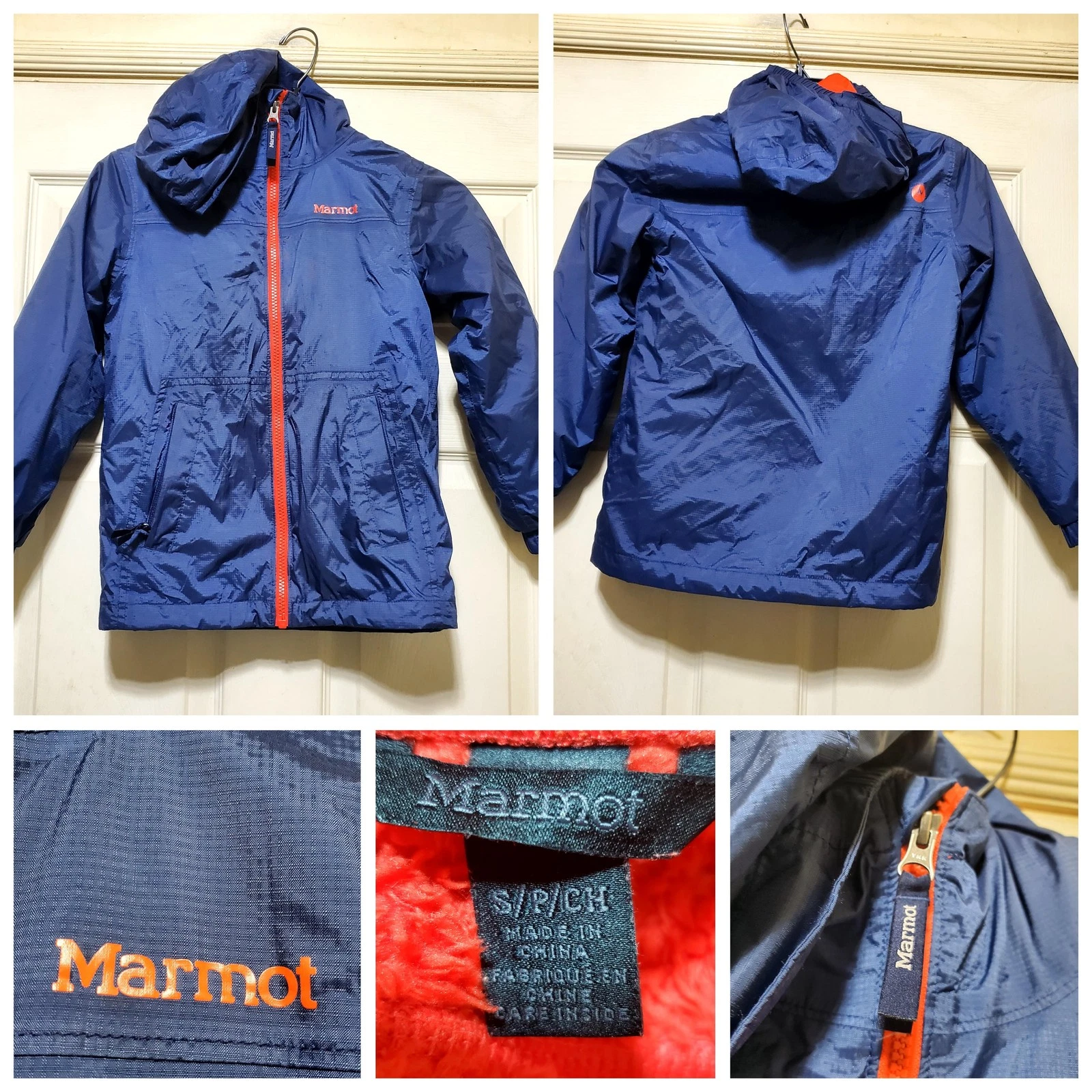 Marmot Jacket Boys Small Blue Orange Hooded Fleece Lined Windbreaker Rain Winter
Opens in a new wind