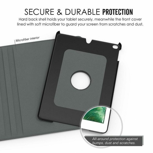 Housse Etui Coque 360 Rotatif Cuir Folio Antichoc Support pour Tous iPad Mini Air Pro - Photo 9/16