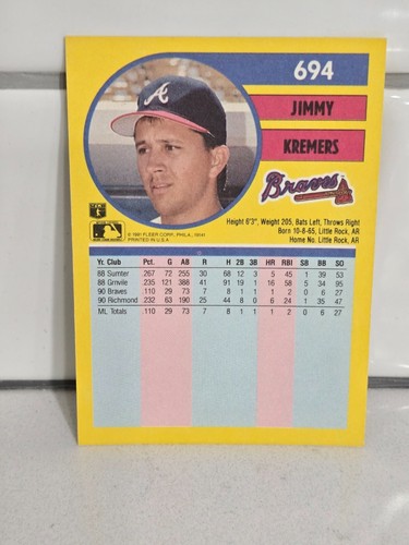 1991 Fleer Baseball #541-720 & Pro Visions Inserts #1-12 You Pick! - 第 285/351 張圖片