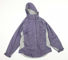 One Valley Womens Purple Rain Coat Jacket Size M