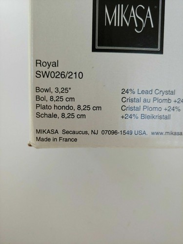 Mikasa Royal Bowl 3.25" Lead Crystal Nut Candy Dish Open Sugar Bowl SW026/210 - Picture 8 of 9