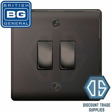 Image of BG Nexus Metal Black Nickel Switches & Sockets Full Range Free P&P