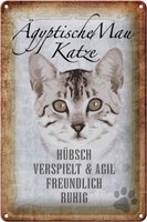 Blechschild Spruch 20X30 Cm ÄGyptische Mau Katze Geschenk Deko Schild Tin Sign