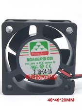 1PCS MGA4024HB-O20 4020 DC24V 0.11A 4 2-Wire Dual Ball Cooling Fan