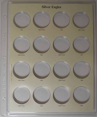 CAPS Album American Silver Eagles Page 2 1994-2001 for Air-Tite Capsules 2228-2 