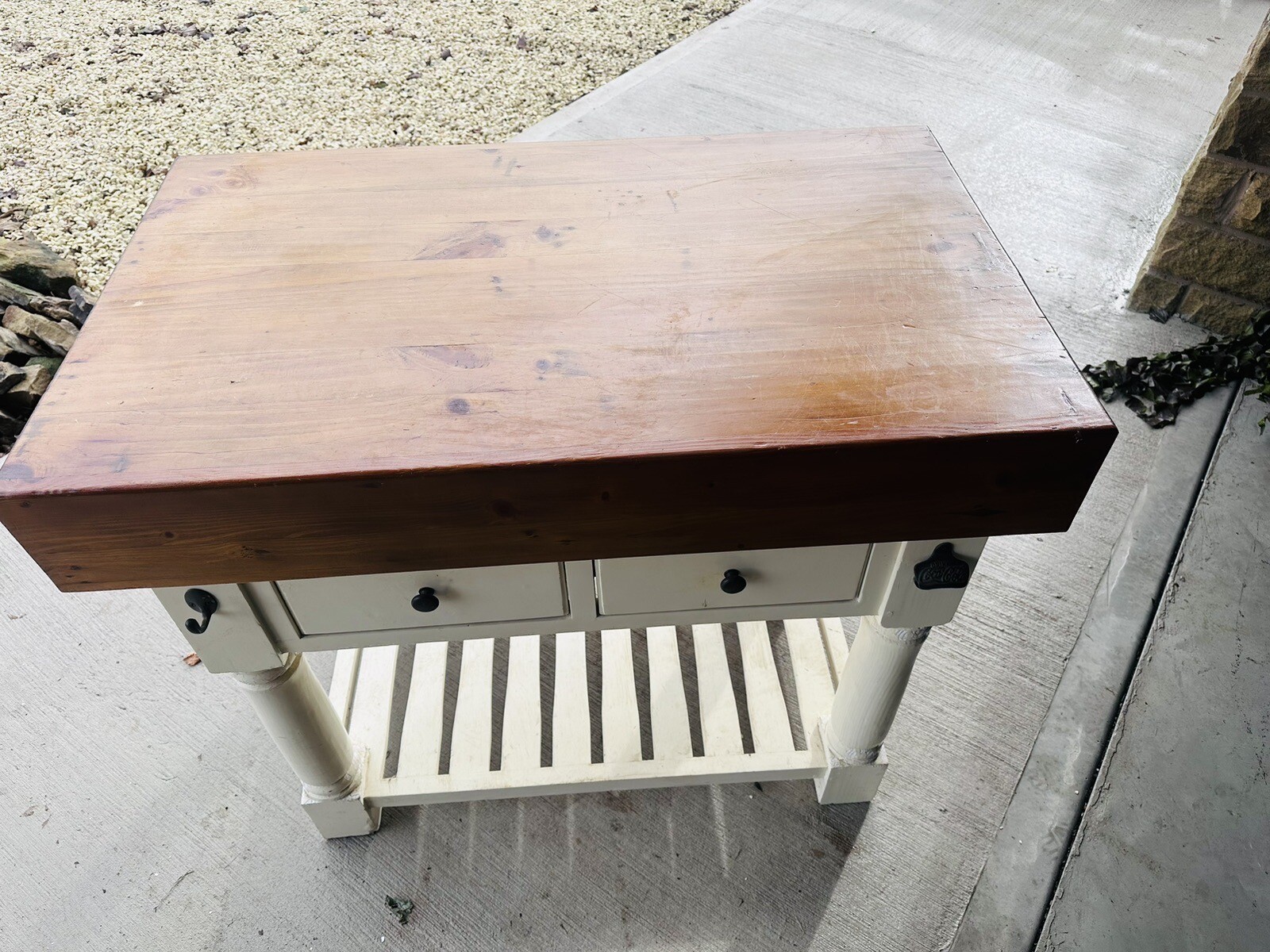Used butchers block/kitchen Island eBay