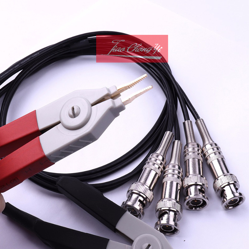 Kelvin LCR Test Tester Probe Lead Clip Cable With 4 BNC For LCR Meter