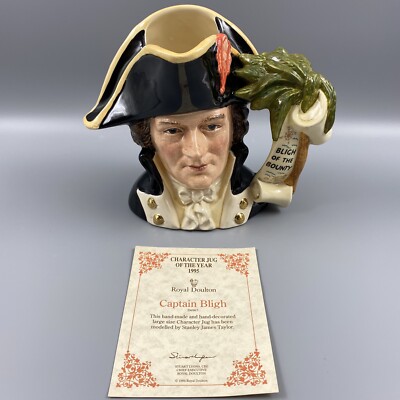 Royal Doulton Captain Bligh Character Jug Of The Year 1995 Toby Jug England COA