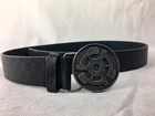 STEREO Skateboards Vintage Audio Record Logo 45 LEATHER BELT Black SIZE 34