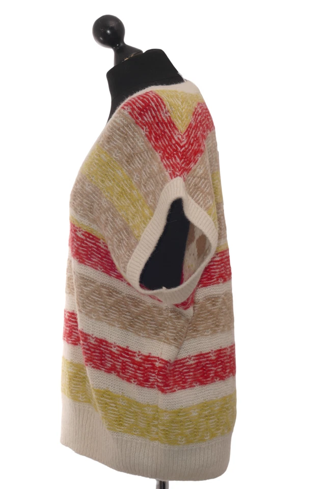 Closed Damen Pullunder XS beige bunt gestreift Oversized Grobstrick + Alpaka NEU - Bild 4 von 4