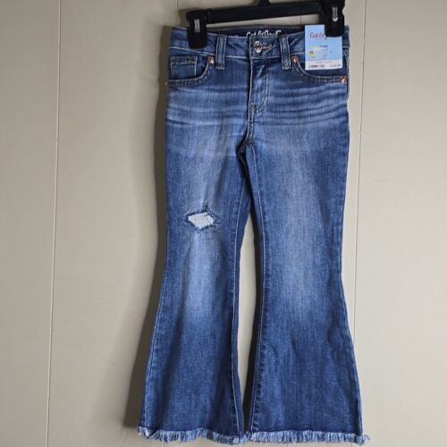 Girls Flare High Rise Adjustable Waist Super Stretch Denim Jeans Cat & Jack 4