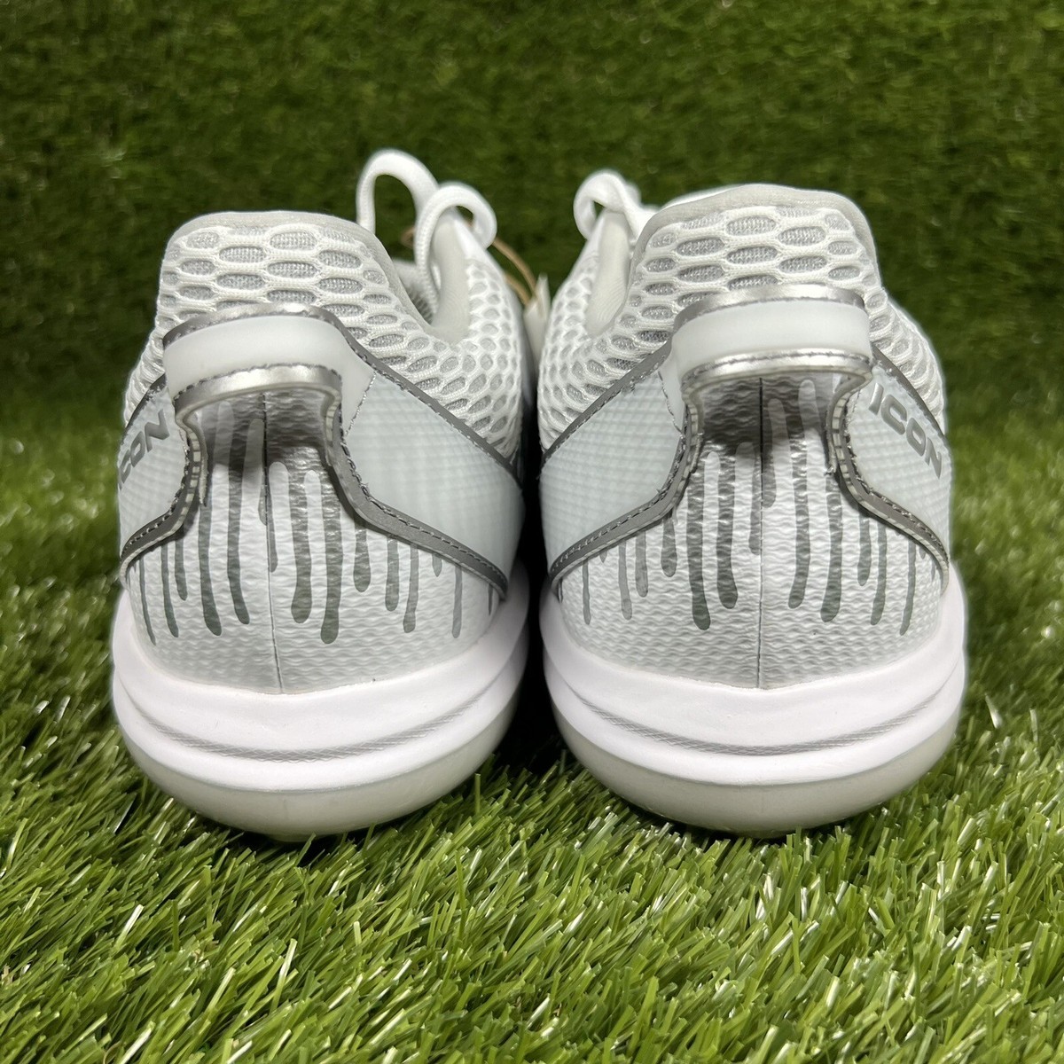 Adidas Icon 7 Dripped Out Metal Baseball Cleats White H00997