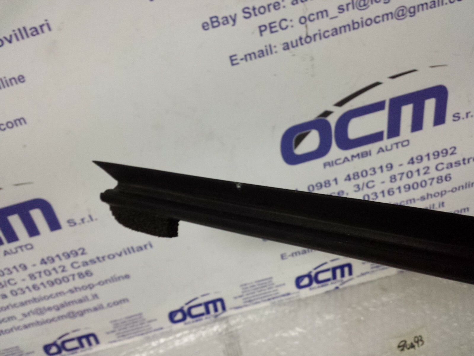 Modanatura porta anteriore nera sx per Fiat Panda 2003-2011