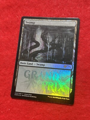 沼 Swamp アリーナArena 英語 Foil 3枚 MTG 神河)沼/Swamp《英語》【Arena Promos】
