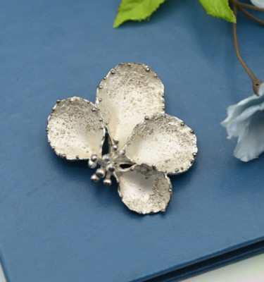 Broche Ancienne En Argent 835 - K&L (Kordes & Lichtenfels) - Motif Fleurs - Occasion