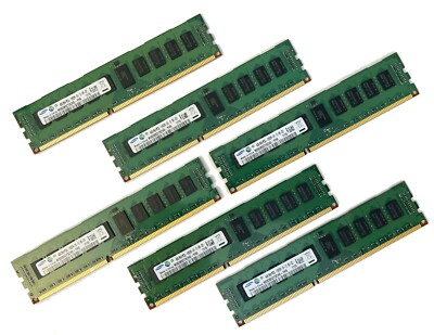 LOT OF 6: 4GB Samsung M393B5273CH0-YH9 4GB PC3L-10600R DDR3 DIMM - Main Image