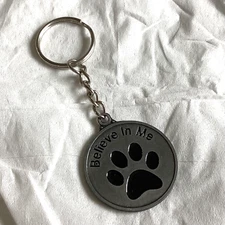 RESERVATION ANIMAL RESCUE "Believe In Me" Collectible Metal Key Ring Key Chain