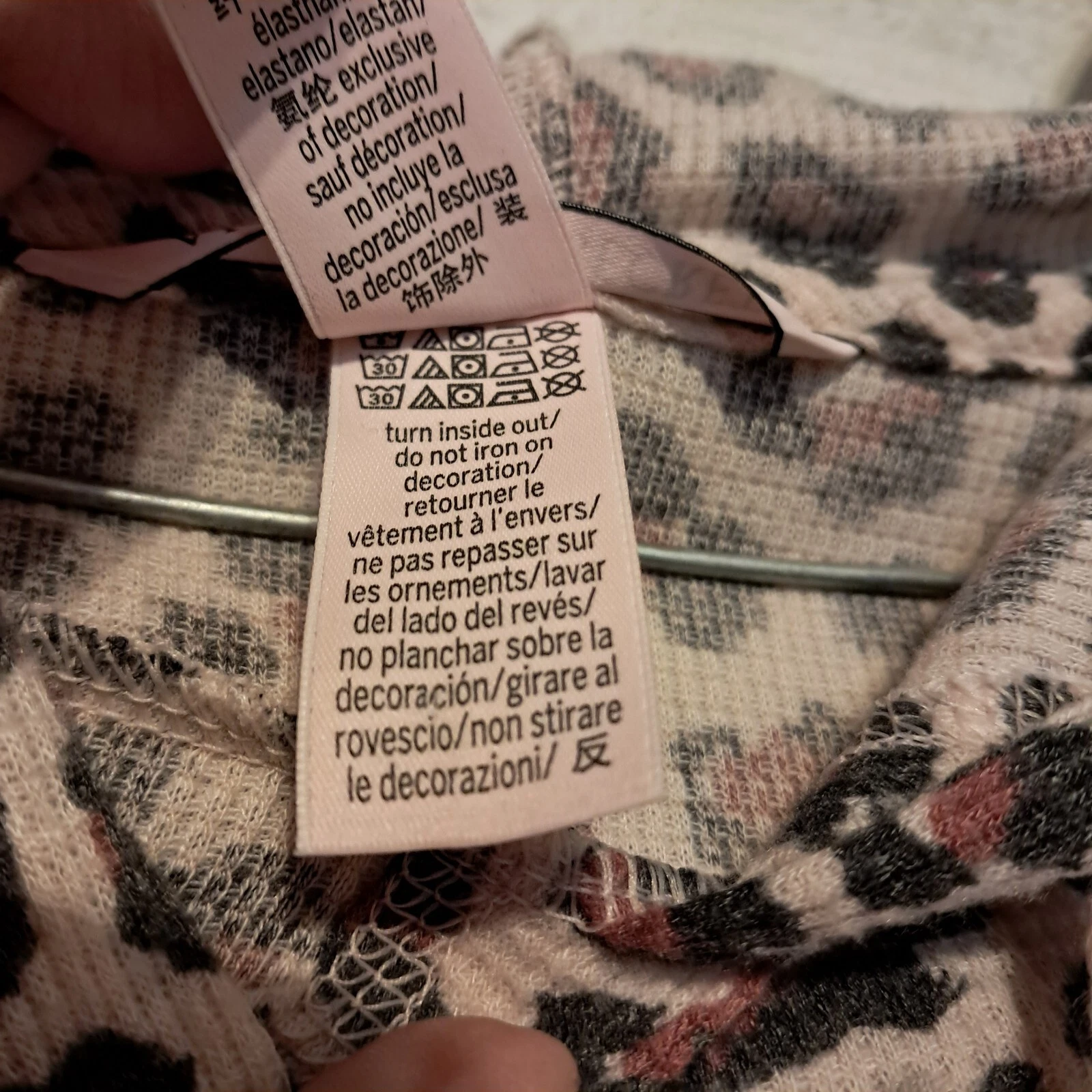 UNDERCOVER Maglione Victoria's Secret donna piccolo pullover felpa con cappuccio maglia a costine stampa leopardata