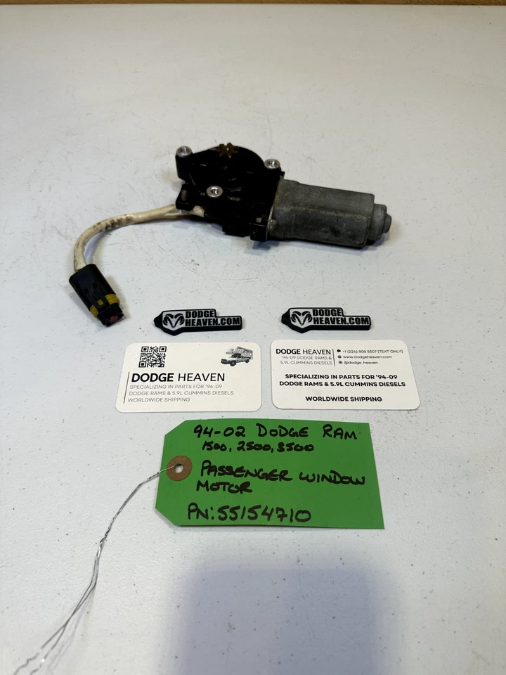 Dodge Ram 1500 2500 3500 1994-2002 fabricante de equipos originales motor de ventana de pasajeros 55154710 Foto 3 de 4
