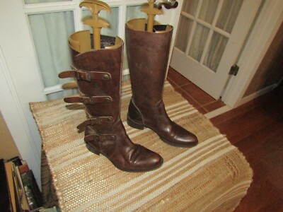 Kenneth Cole Brown Leather High Top Designer Boot Shoe Made Italy KENNETH COLE NY Brown 100% Italian leather 4 Buckle Snap  main image 4