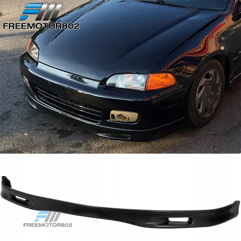 Fit 92 95 Honda Civic EG Coupe Hatchback Spoon Style PU Front Bumper Lip Spoiler