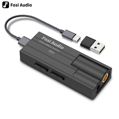 Fosi Audio DS1 DSD512 HiFi DAC Headphone Amplifier Mini Audio USB Amp 3.5/4.4MM
