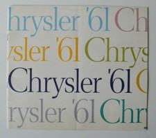 CHRYSLER Full Line 1961 dealer brochure - English - Canada Windsor Newport