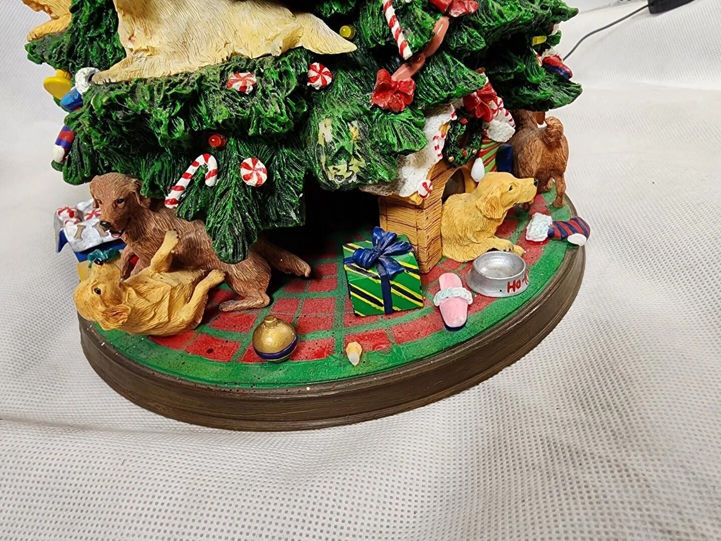 Danbury Mint Golden Retriever Dog Christmas Tree Lighted No Star eBay