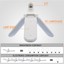 4PCS-144-LED-Deformable-Garage-lights-6000LM-Workshop-Ceiling-Lamp-E26-E27-Base thumbnail 11