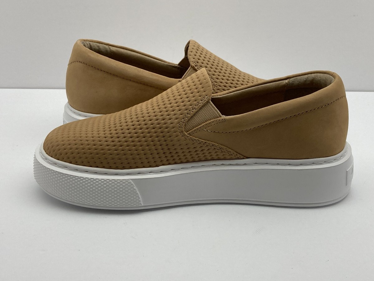 J/Slides NYC Delia Sneaker Womens Size 6 Perforated Taupe Slip On