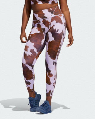 Adidas Originals Women's Ivy Park Cow Print Fashion Tights H65407
