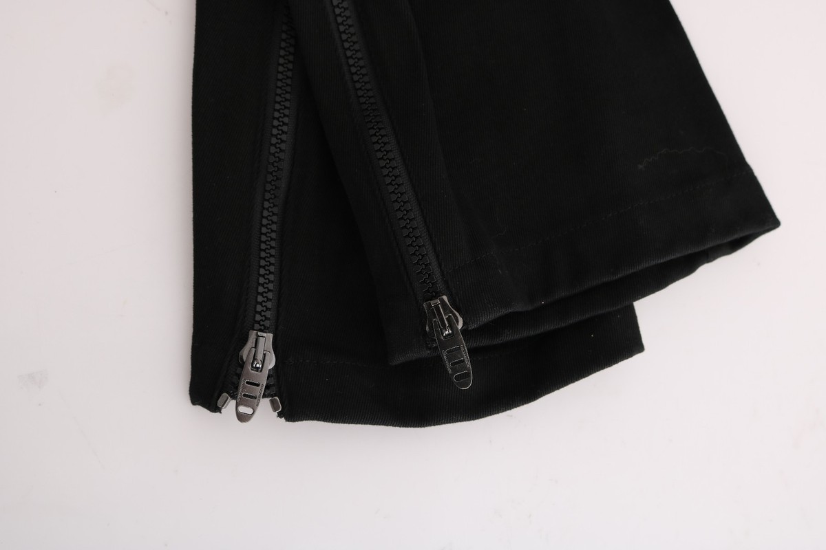 ERMANNO SCERVINO Pants Black Cotton Slim Fit Casual s. IT38