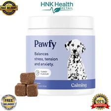 Pawfy Calming Chews for Dogs – Natural Soothing Aid | 30 Tasty Turkey Treats