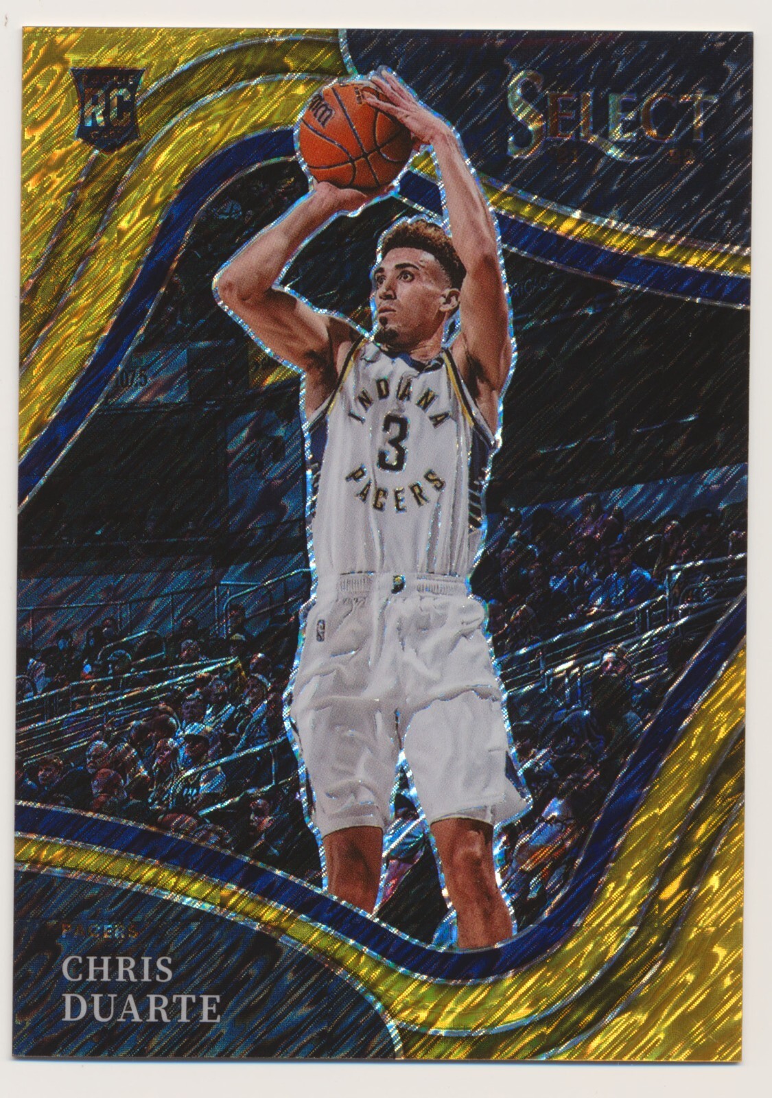 2021-22 Panini Select RC Rookie Chris Duarte Courtside Gold Prizm Disco 03/10
