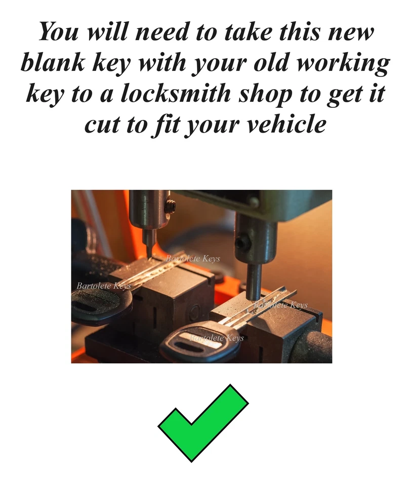 Chave de carro de substituição compatível com 1998 1999 2000 2001 98 Chrysler Sebring conversível * - Imagem 4 de 4