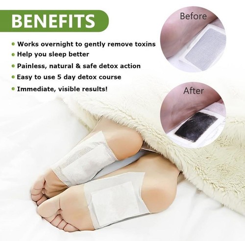 SEFUDUN Detox Foot Patches Pads Body Toxins Feet Slimming Deep-Cleansing Herbal - Picture 6 of 11