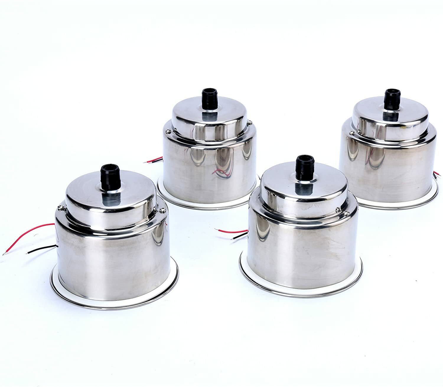 4X Boat Cup Holder Stainless Steel Drink Holder Red LED Sailboat Kayak Truck RV