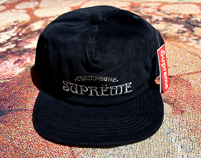 Supreme Champagne Corduroy 5-Panel Hat Black Brand New | eBay Supreme Champagne Corduroy 5-Panel Hat Black Brand New | eBay