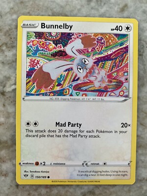 Pokemon TCG Bunnelby Card Darkness Ablaze 150/189 NM | eBay