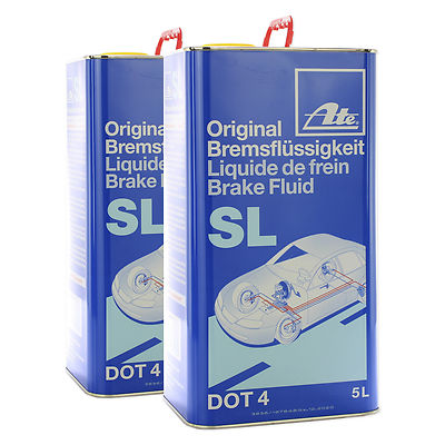 2x ORIGINAL ATE Bremsflüssigkeit Brake Fluid SL DOT4 5 Liter // 03.9901-5803.2