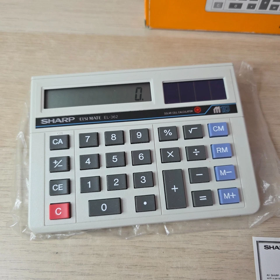 Sharp EL-362 Vintage Calculator ELSI Mate Solar M10 Made in Japan - Image 2 of 4