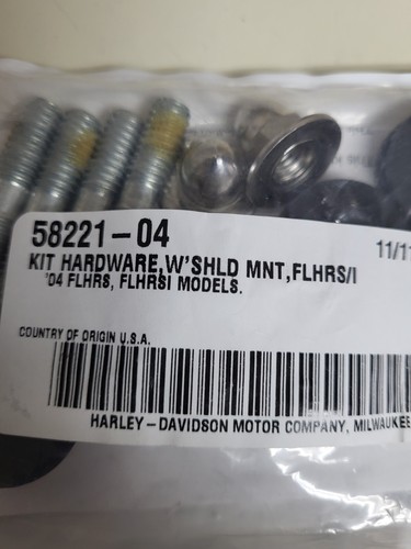 HARLEY SOFTAIL FLH DETACHABLE WINDSHIELD MOUNTING HARDWARE 58221-04 OEM ...