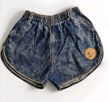 Vintage Denim Jogger Shorts Womens Size XS Acid Wash High-Rise Pockets VGUC