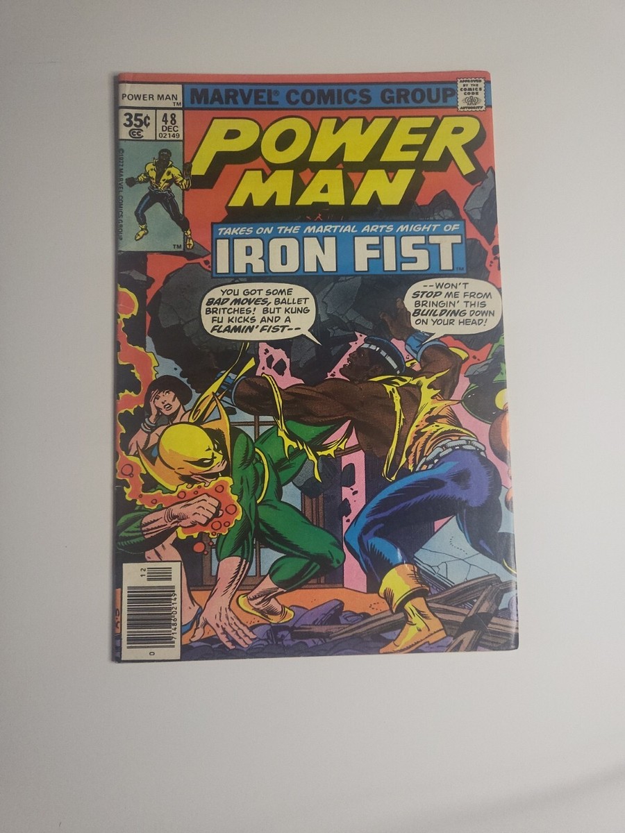 Power Man #48: 1st Team Up With Iron Fist, Newsstand, Marvel 1977