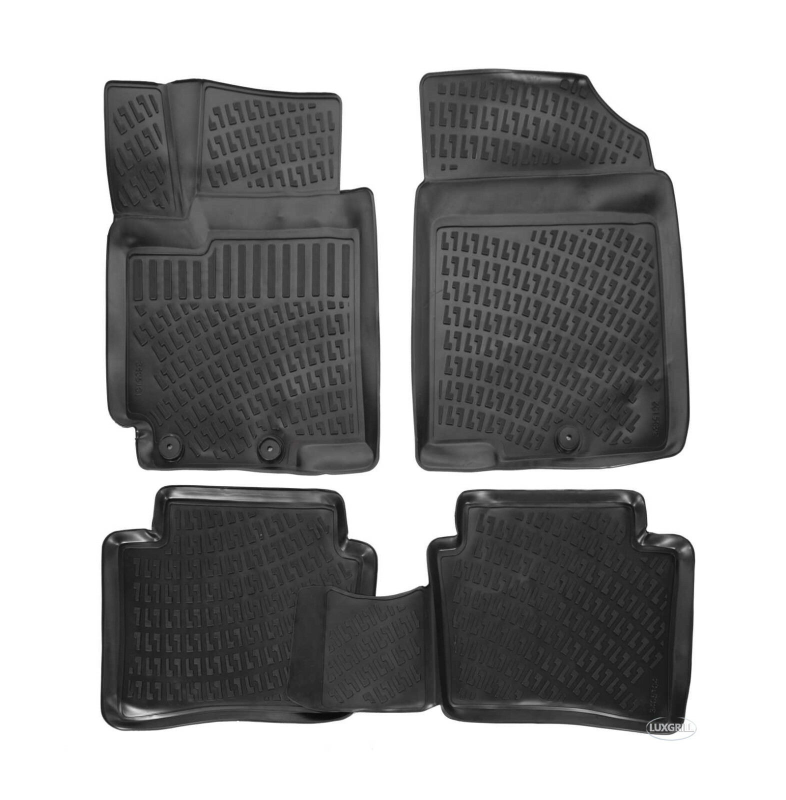 Tapis de sol en caoutchouc 3D pour Hyundai Accent 2011-2017 noir sur mesure