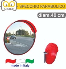 SPECCHIO PARABOLICO - diam. 40 cm CON LENTE IN ACRILICO PER USO ESTERNO