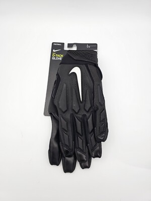 Nike Football D-Tack 6.0 Gloves Black Mens Large Lineman New